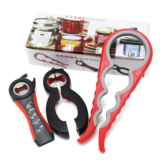 Easy Can Opener - Plastic Bottle Opener Jar Openers for Seniors Camping Lid Opener Three-Piece Set Kitchen Gadgets