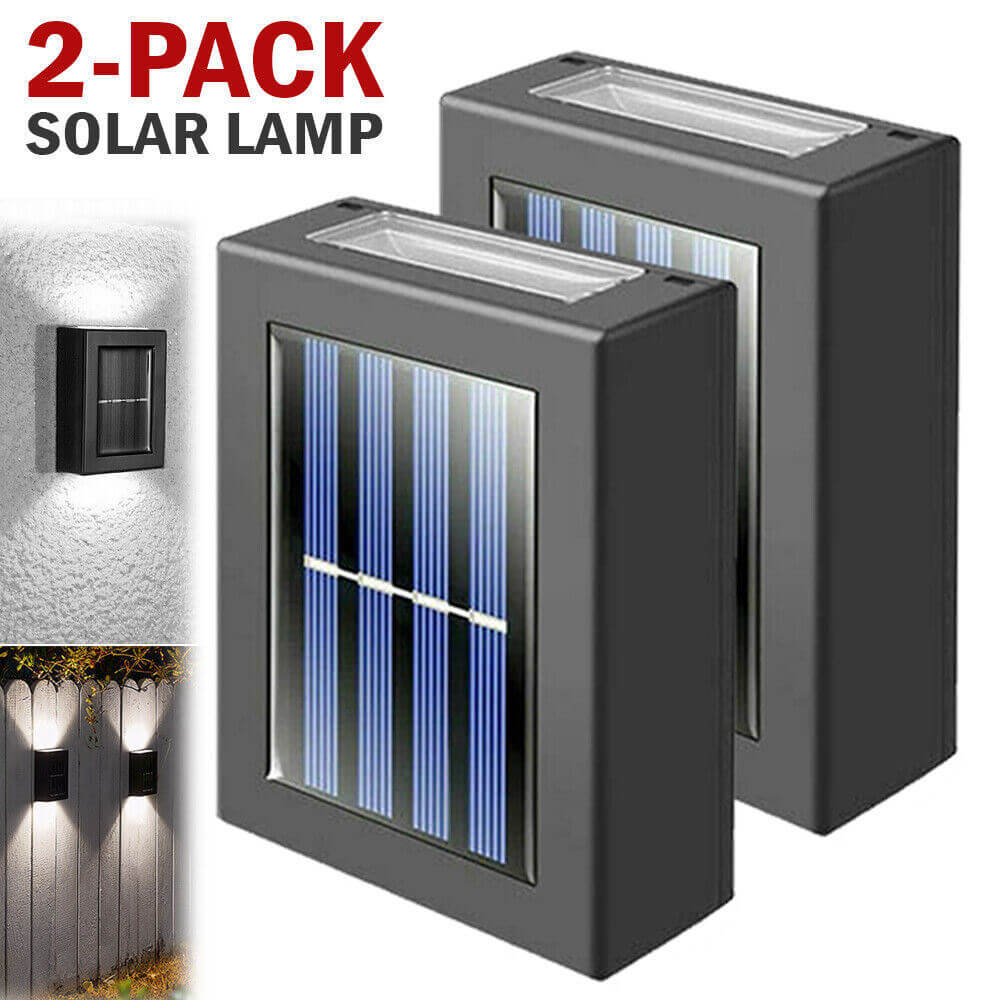 2-Pack Waterproof Outdoor Solar Deck Lights: High-Efficiency LEDs for Stairs, Fences & Decks