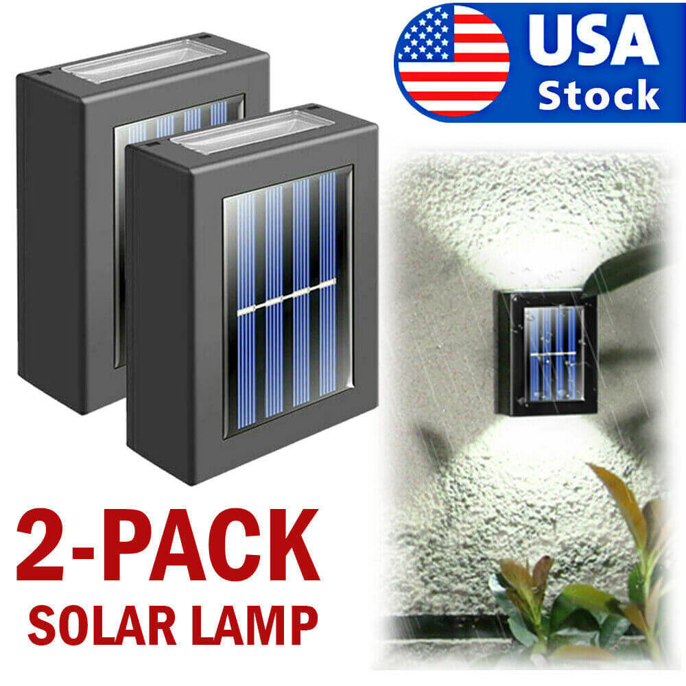 2-Pack Waterproof Outdoor Solar Deck Lights: High-Efficiency LEDs for Stairs, Fences & Decks