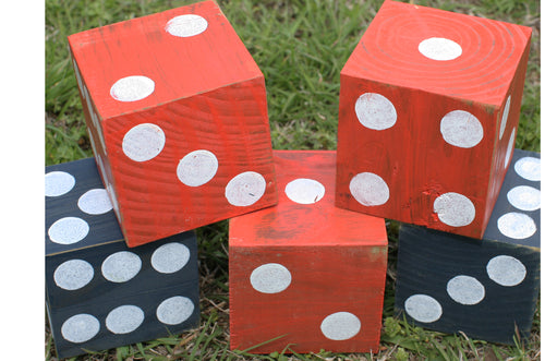 Yardzee Yard Dice - Outdoor Play Large Dice Set Camping Games - Giant Dice Yard Games for Adults Family