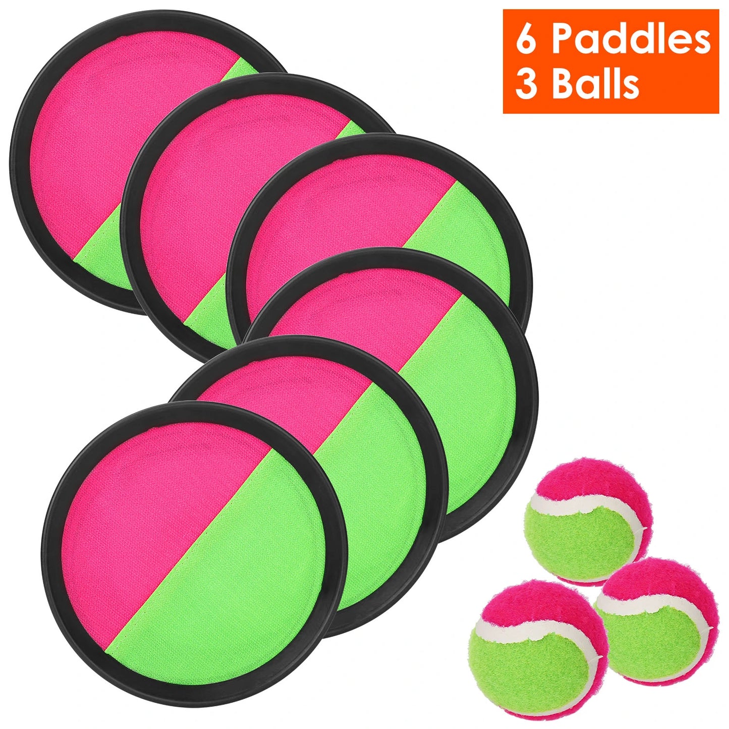 Toss and Catch Paddle Ball Game Set - Paddle Ball Set Beach Toys Camping Outdoor Fun Games & Yard Games for Family