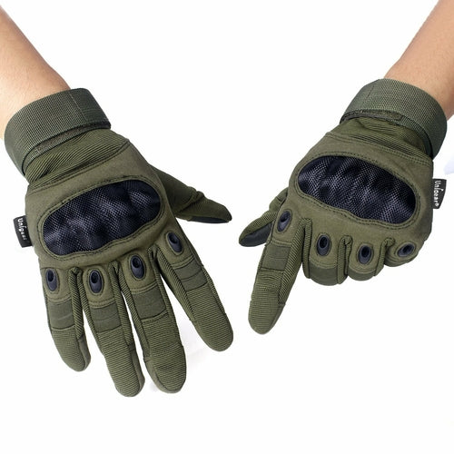 Tactical Gloves With Full Finger Touch - Military Riding Gloves, Leather Gloves, Winter Gloves Men Survival Gear