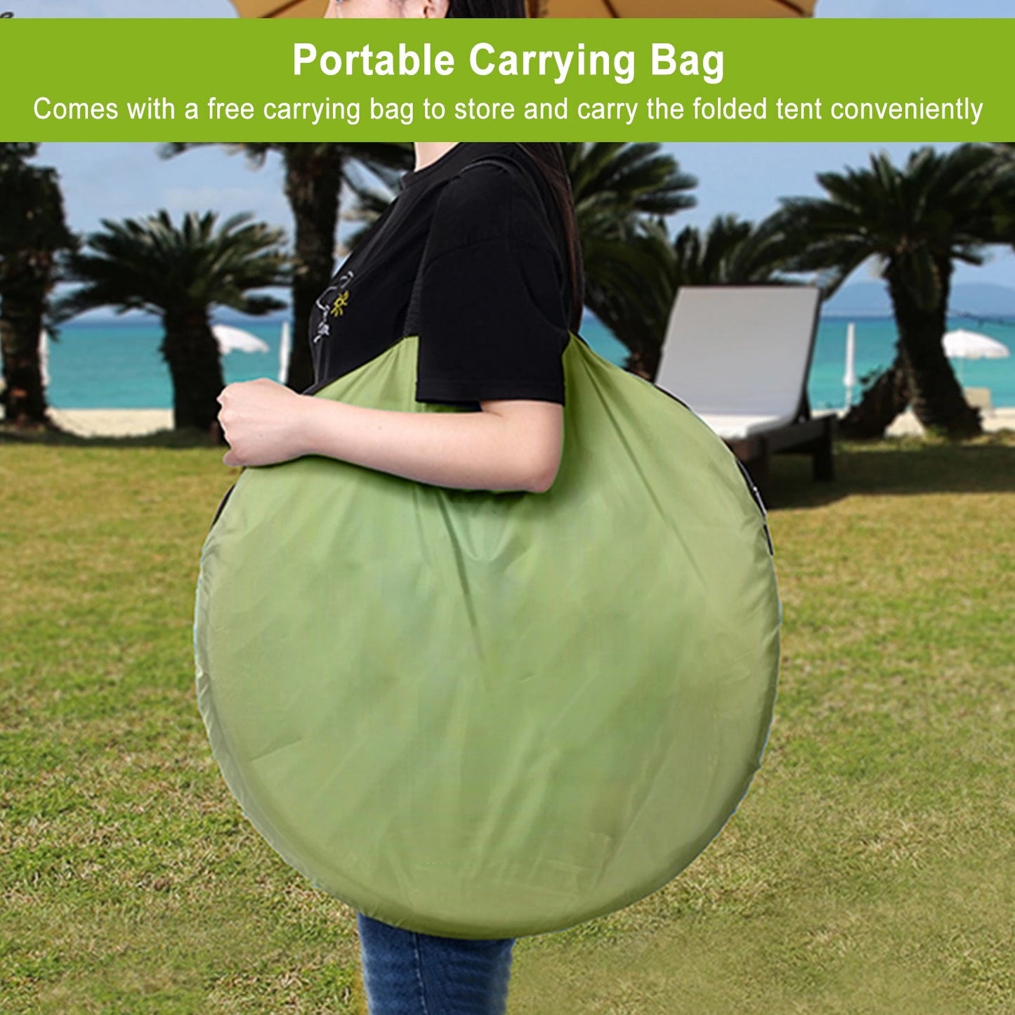 Camping Toilet Pop Up Changing Tent - Outdoor Large Travel Portable Shower 1-Person Privacy Tent for Toilet