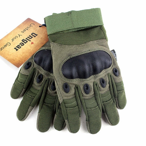 Tactical Gloves With Full Finger Touch - Military Riding Gloves, Leather Gloves, Winter Gloves Men Survival Gear