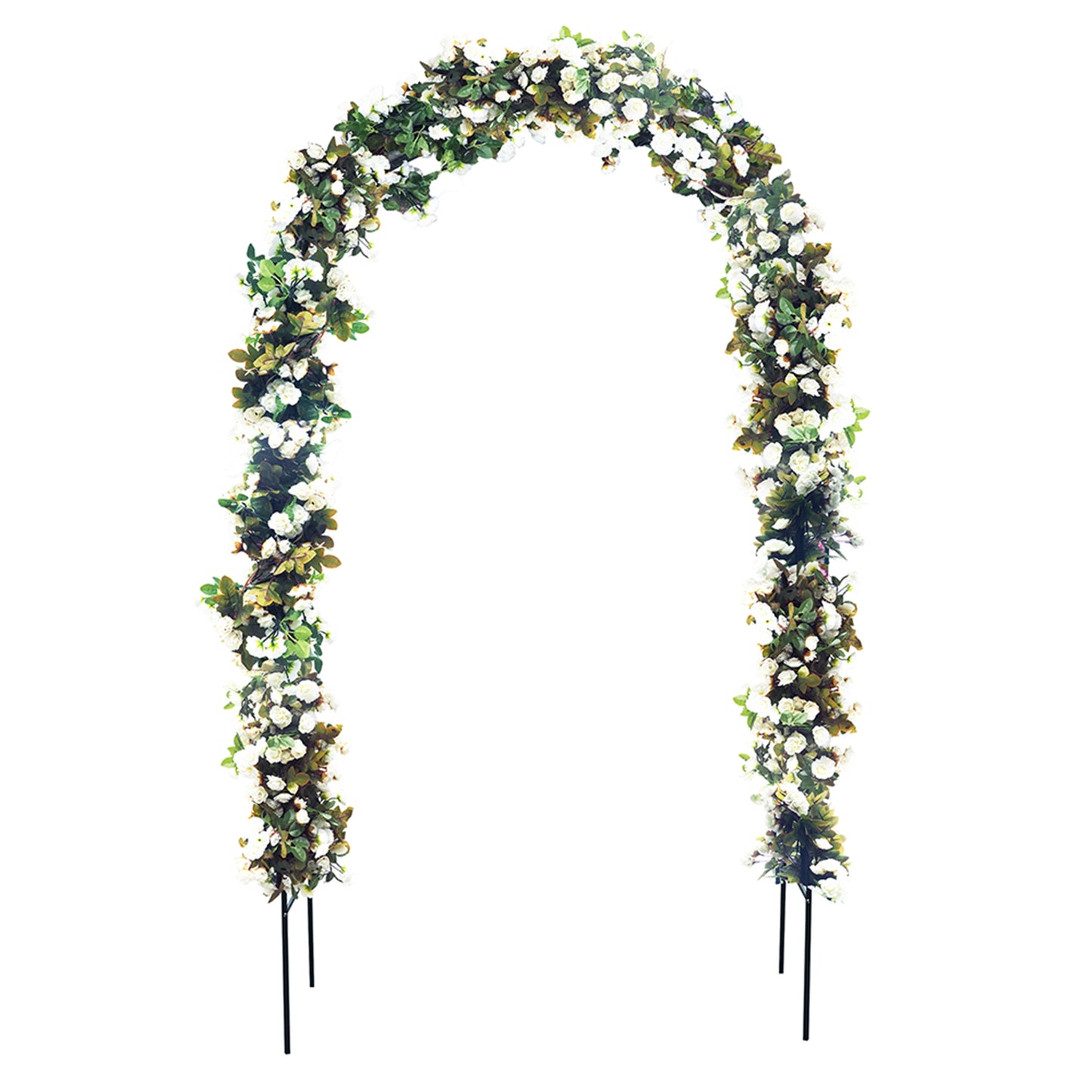 Metal Garden Arch Trellis; Adjustable Arbor Trellis for Garden Climbing Plants Support or Wedding Decor