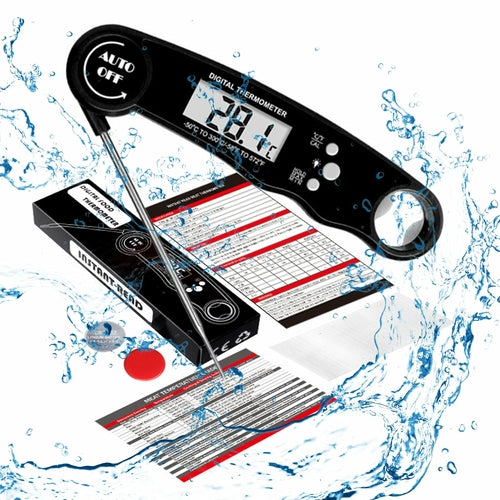 Digital Meat Thermometer for Grill and Cooking. Best Waterproof Ultra Fast Thermometer with Backlight & Calibration. Digital Food Probe for BBQ & More