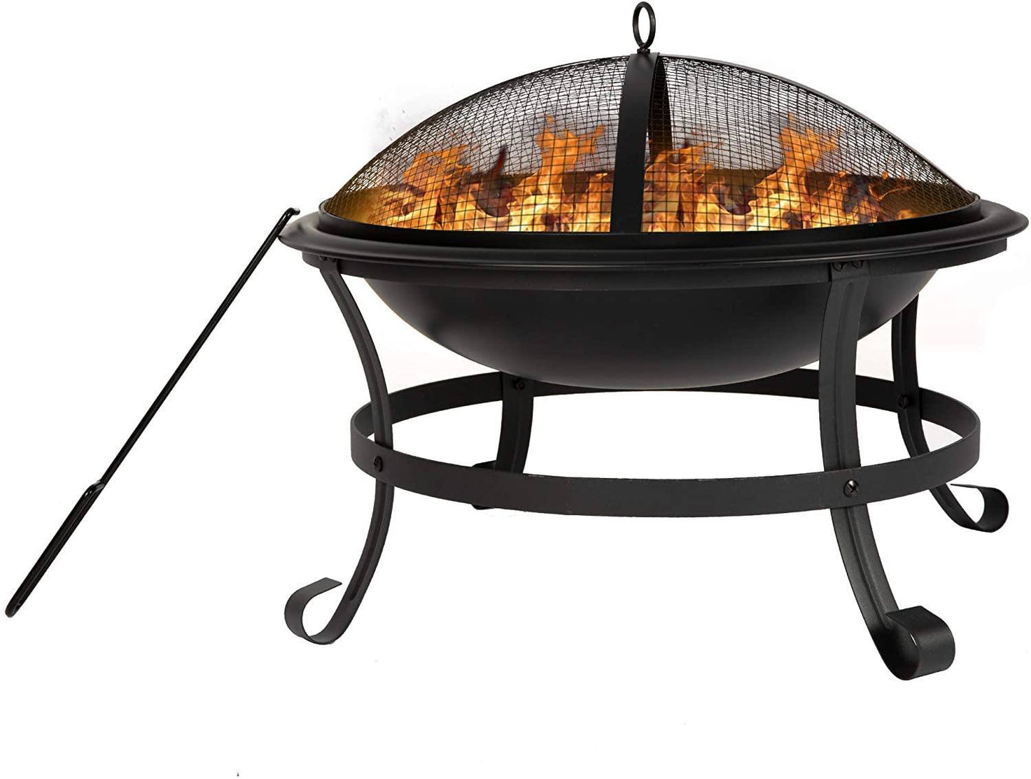 Outdoor Wood Burning BBQ Grill Firepit