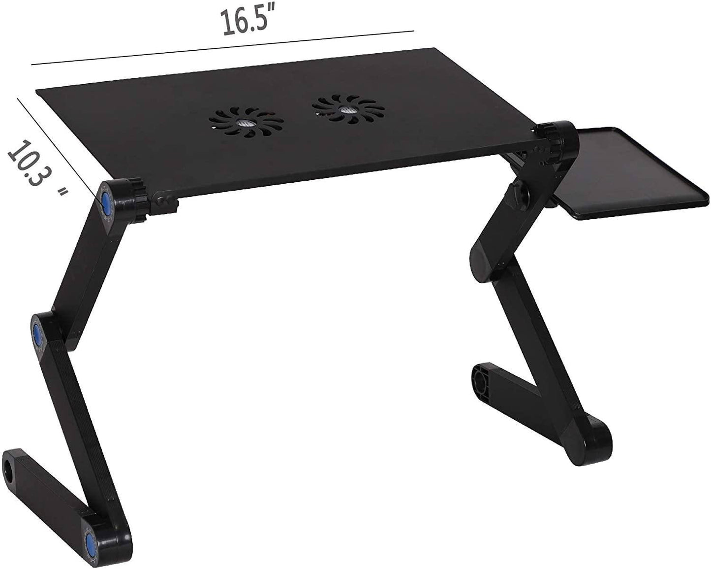 Aluminum Laptop Desk with Adjustable Features and CPU Cooling Fans