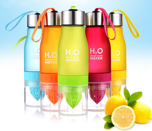 Water Bottle H2O Fruit Infuser - 20 oz, for Outdoor Sports and Daily Hydration