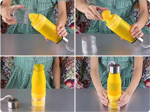 Water Bottle H2O Fruit Infuser - 20 oz, for Outdoor Sports and Daily Hydration