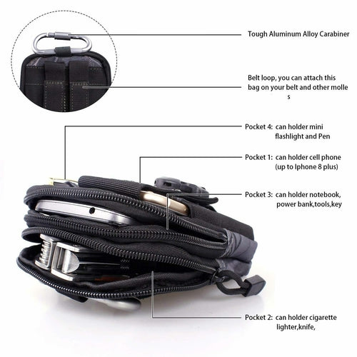 Compact Multi-Purpose Gadget Pouch Waist Bag: The Must-Have Addition to Wilderness Survival Kits and Tactical Gear