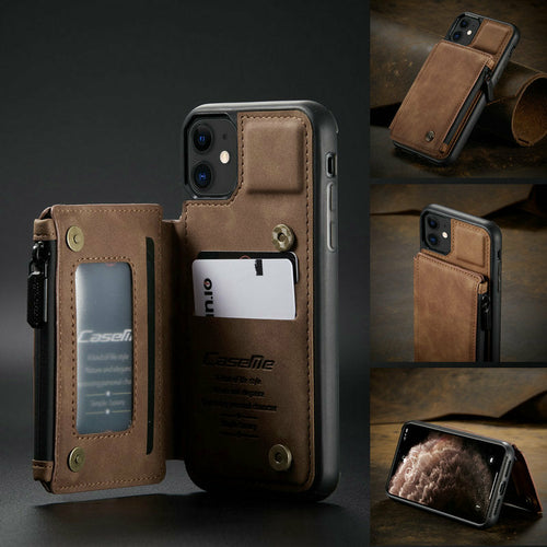 Luxury Slim Zipper Coin Bag Wallet & Photo Slot Case for iPhone - Your Best Travel Accessory