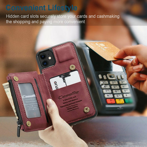 Luxury Slim Zipper Coin Bag Wallet & Photo Slot Case for iPhone - Your Best Travel Accessory