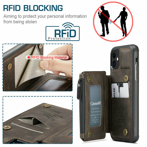 Luxury Slim Zipper Coin Bag Wallet & Photo Slot Case for iPhone - Your Best Travel Accessory