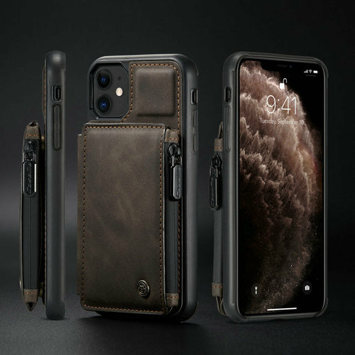 Luxury Slim Zipper Coin Bag Wallet & Photo Slot Case for iPhone - Your Best Travel Accessory