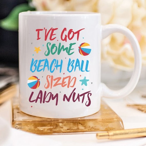 Beach Ball Sized Lady Nuts - Bold Ceramic Mug