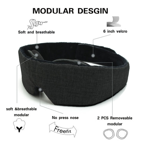 Manta 3D Breathable Adjustable Eye Mask Travel Accessories