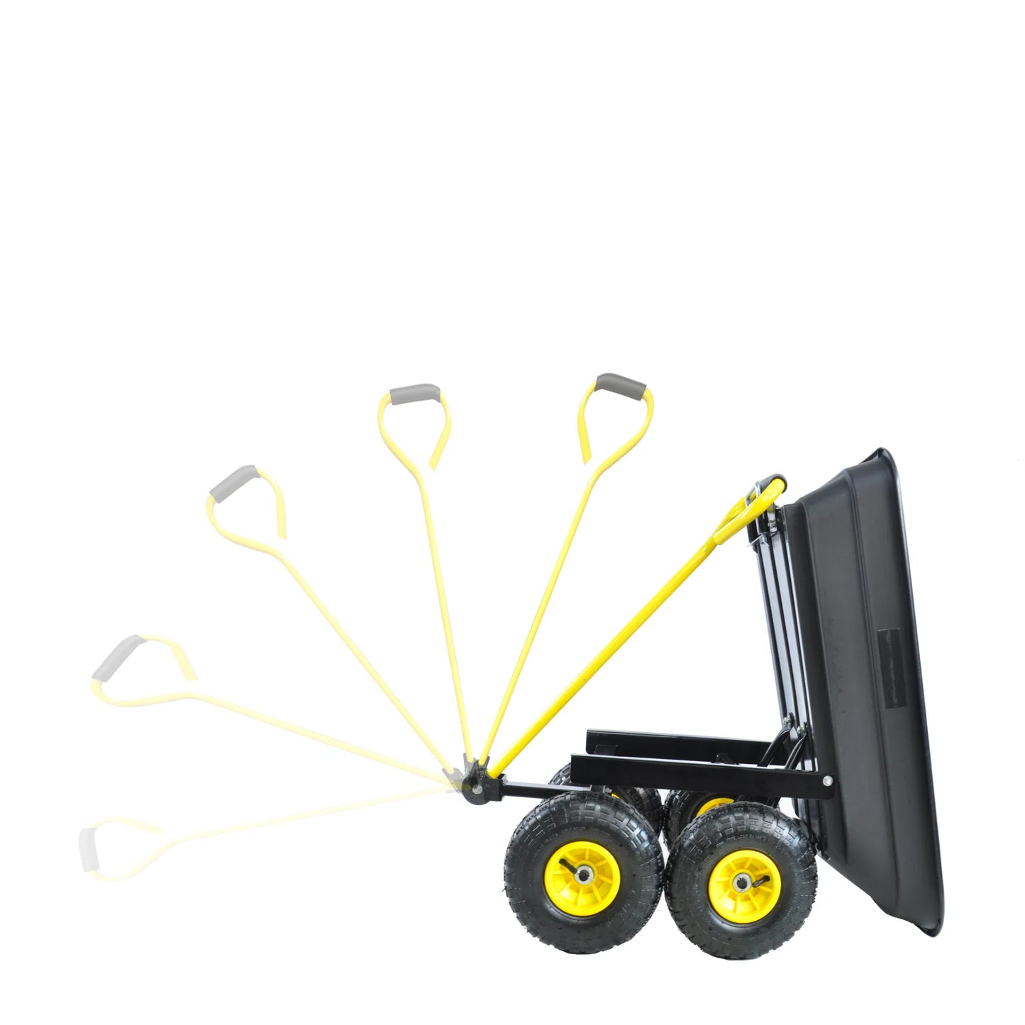 Folding wagon Poly Garden Dump Cart with Steel Frame and 10-in. Pneumatic Tires; 300-Pound Capacity