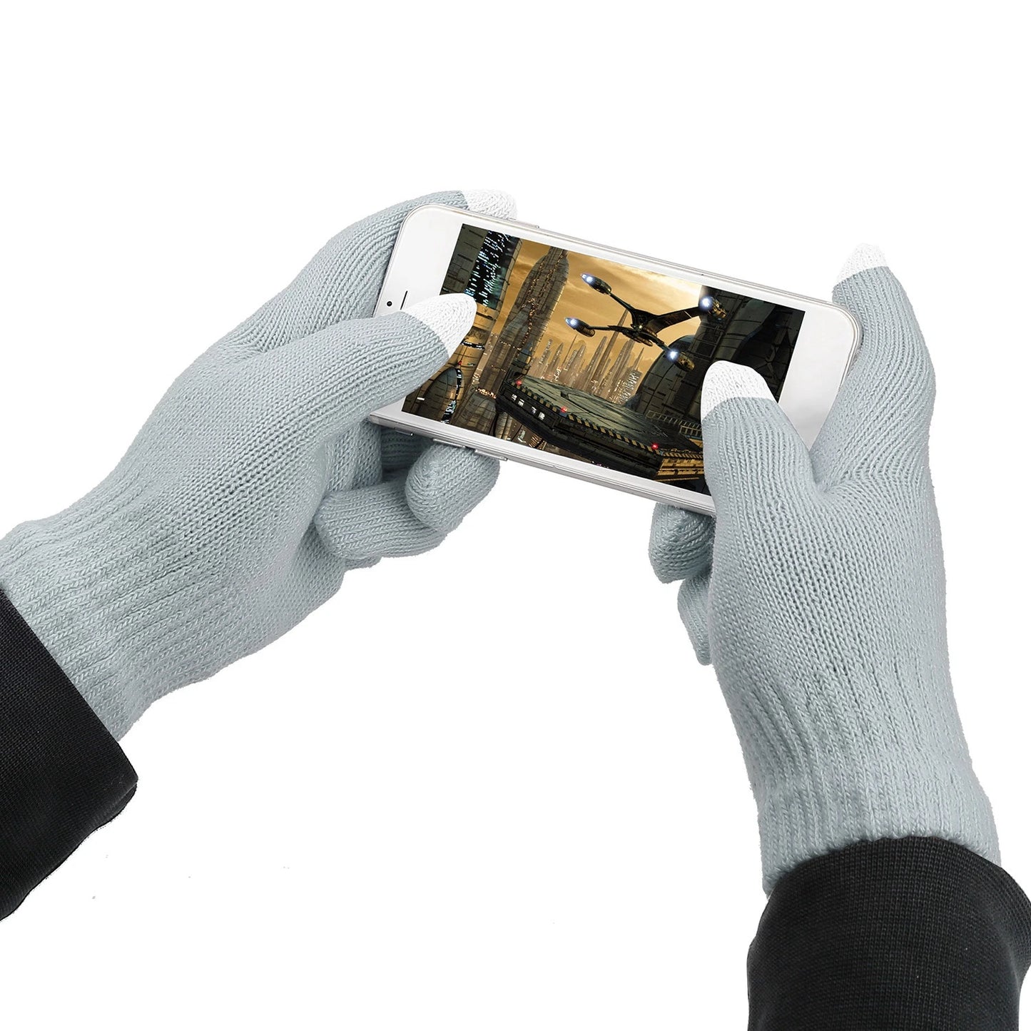 Unisex Winter Knit Gloves Touchscreen Outdoor Windproof Cycling Skiing Warm Gloves Texting