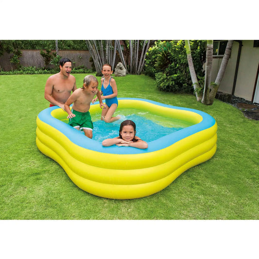 Inflatable Beach Wave Swim Center Family Pool - 90" x 90" x 22"