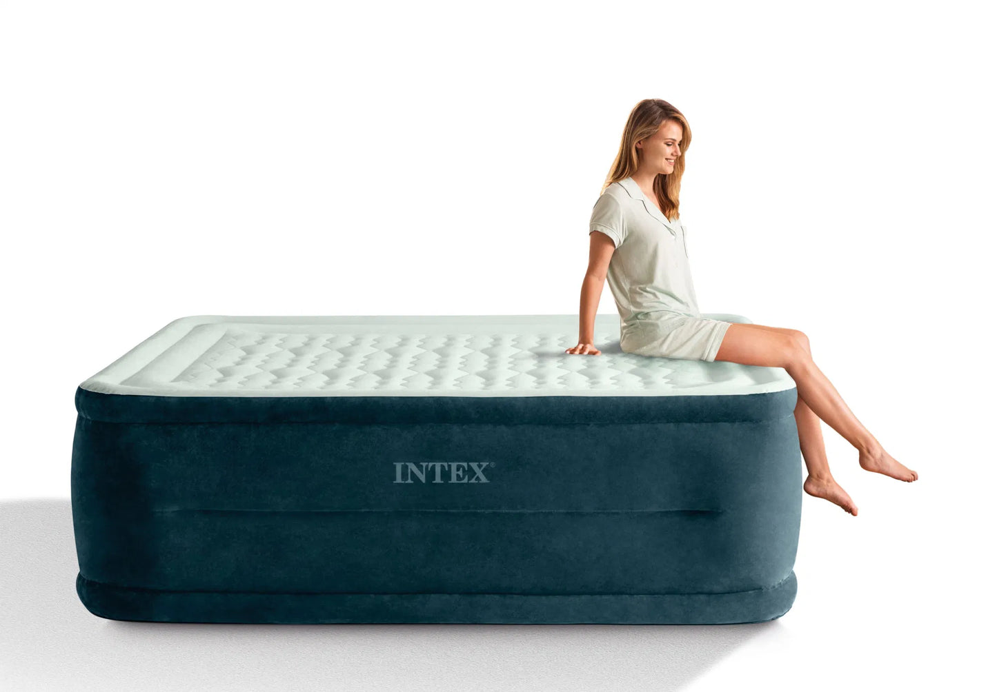 Intex 24" Dream Lux Pillow Top Dura-Beam Airbed Mattress with Internal Pump - Queen