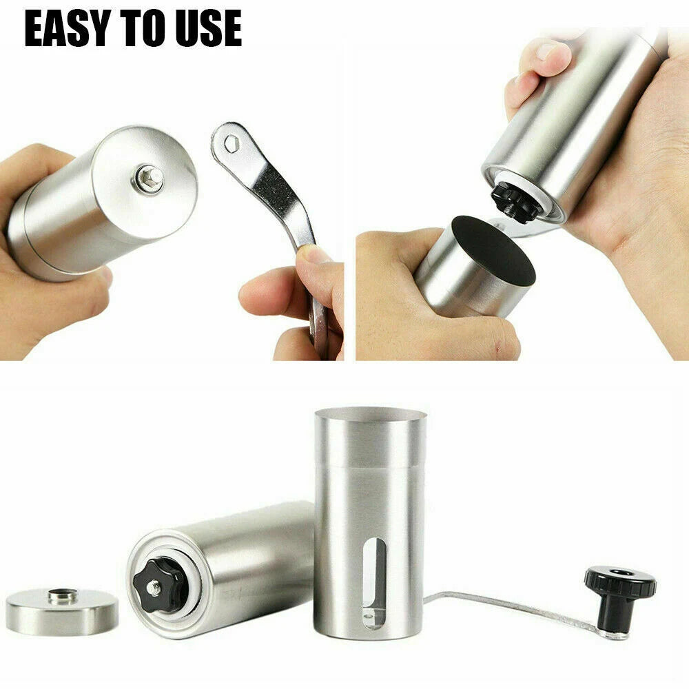 Manual Coffee Grinder Portable Hand Coffee Bean Grinder Mills Salt Pepper Grinder Stainless Steel Kitchen Accessories