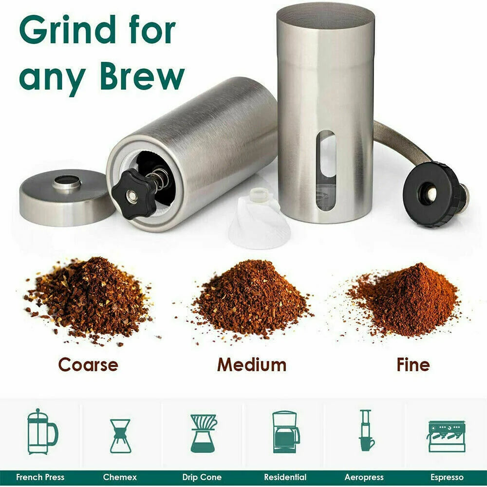 Manual Coffee Grinder Portable Hand Coffee Bean Grinder Mills Salt Pepper Grinder Stainless Steel Kitchen Accessories