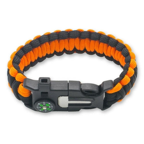 Paracord Survival Bracelet Compass With Flint
