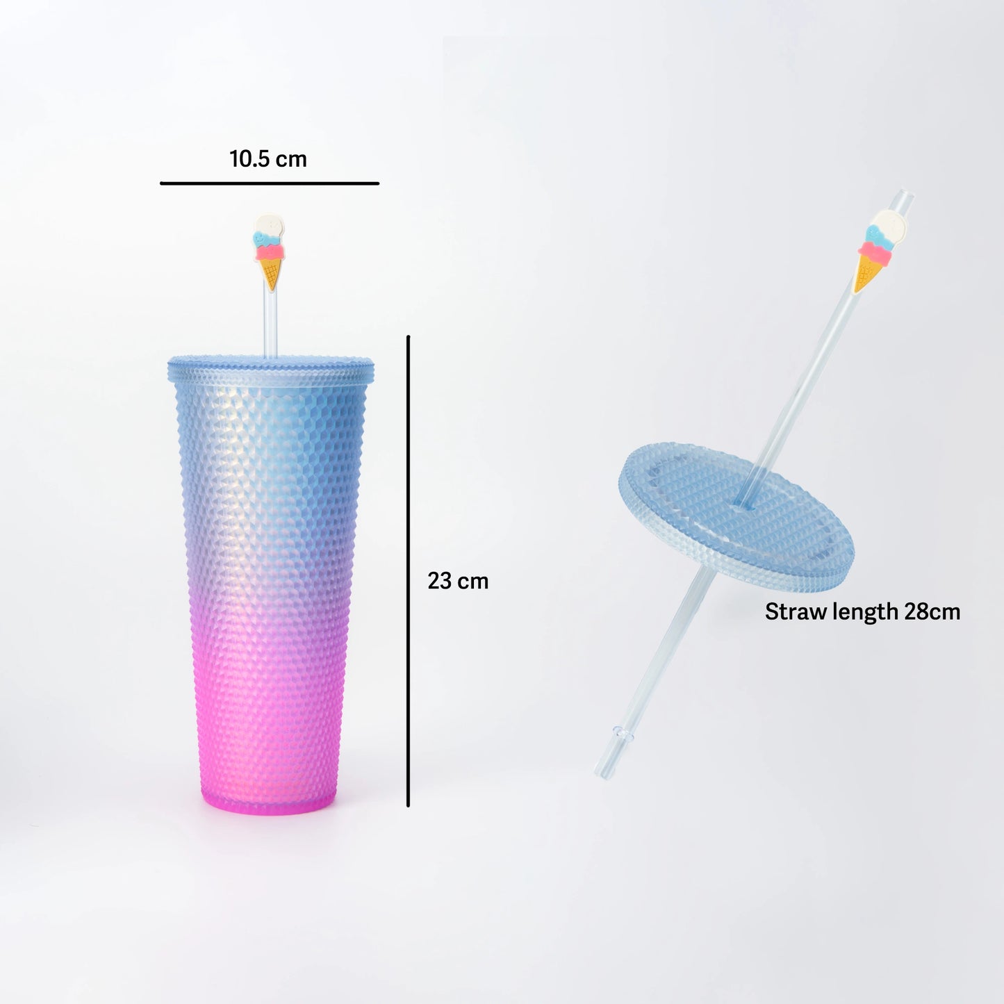 Full inlaid glass. Matty black inlaid glass with a lid and straw. Repeatable double -wall insulation travel glass. Plastic acrylic soft color glass, suitable for ice coffee smoothies