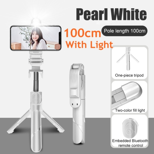 Best Travel 3-in-1 Tripod & Selfie Stick with Fill Light