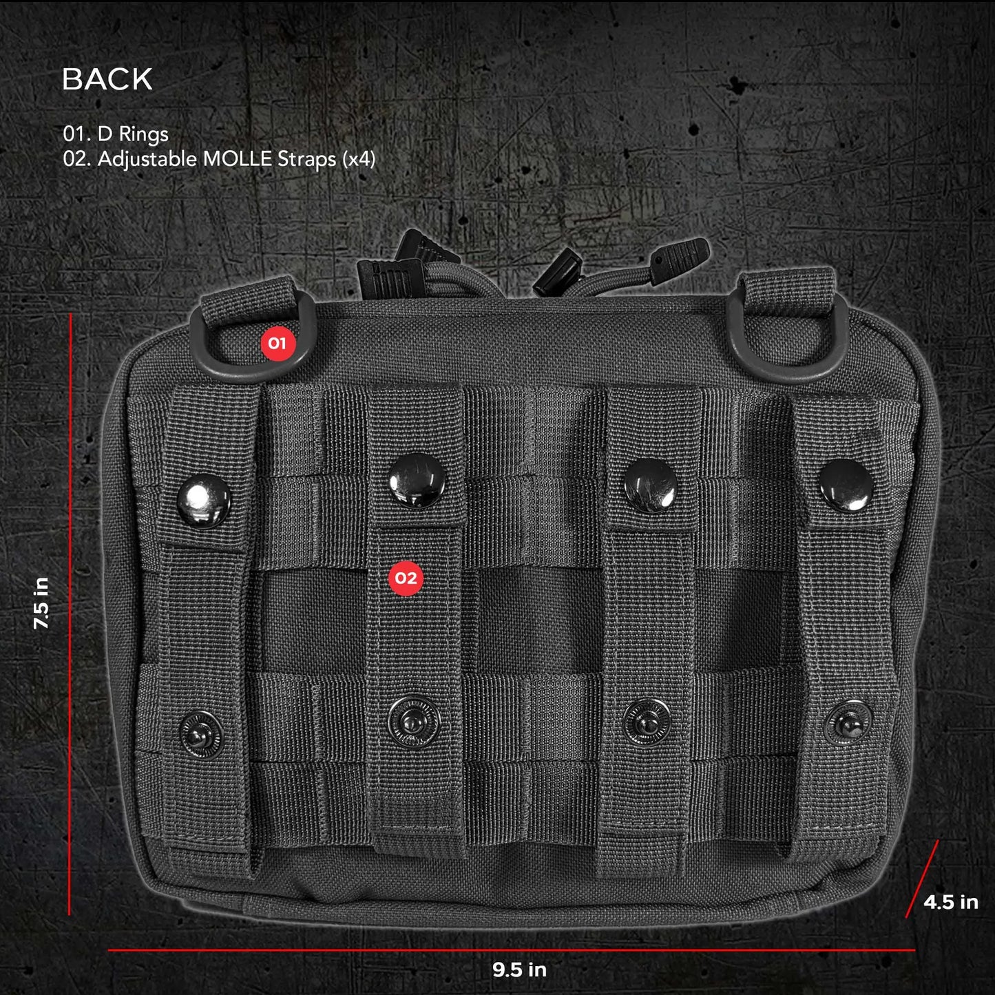 Excursion Tactical Gear Travel Backpack - Molle Bag Pouch Backpack Organizer Bug Out Bag Survival Kit First Aid Day Pack