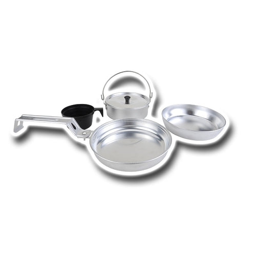 Camping Cooking Set - Kitchen Cookware Sets, Aluminum Material Camping Pots, 4 Pieces Camping Essentials for Outdoor