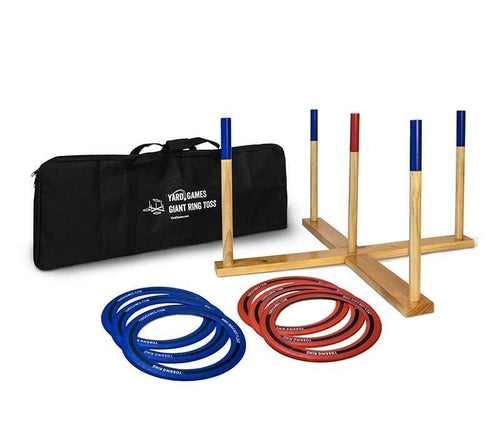 Giant Ring Toss Game - Large Wooden Ring Toss Game Outdoor Toys Giant Games Camping Lawn Yard Games for Adults and Family