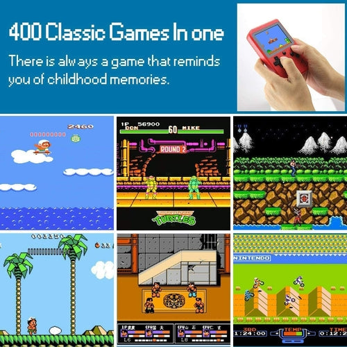 Retro Handheld Game Console - Travel Retro Game Console Video Games for Kids Classic Two Player Games 400 Super Games