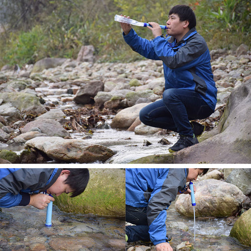 Supervivencia Filtered Water Bottle with Filter for Travel Water Filter Water Bottle Filter Travel Outdoor Water