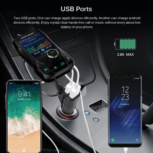 Handsfree Call Car Charger Bluetooth FM Radio Transmitter Audio Music Stereo Adapter USB for Phones V3.0 Car Accessories