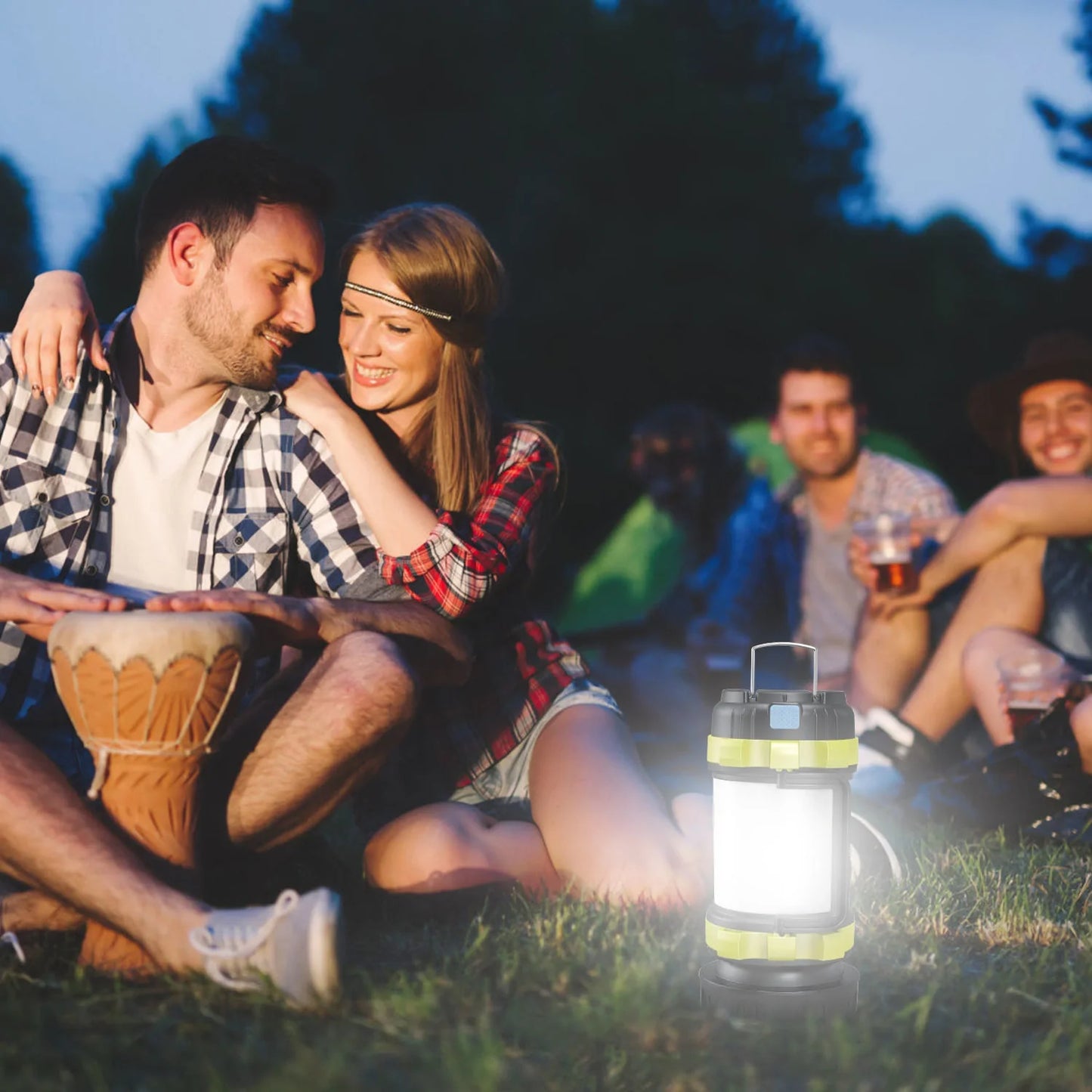 Outdoor Camping Lantern - Emergency Light 6 Lighting Modes Rechargeable Outdoor Activities Camping, Hiking, Lantern (2Pcs)
