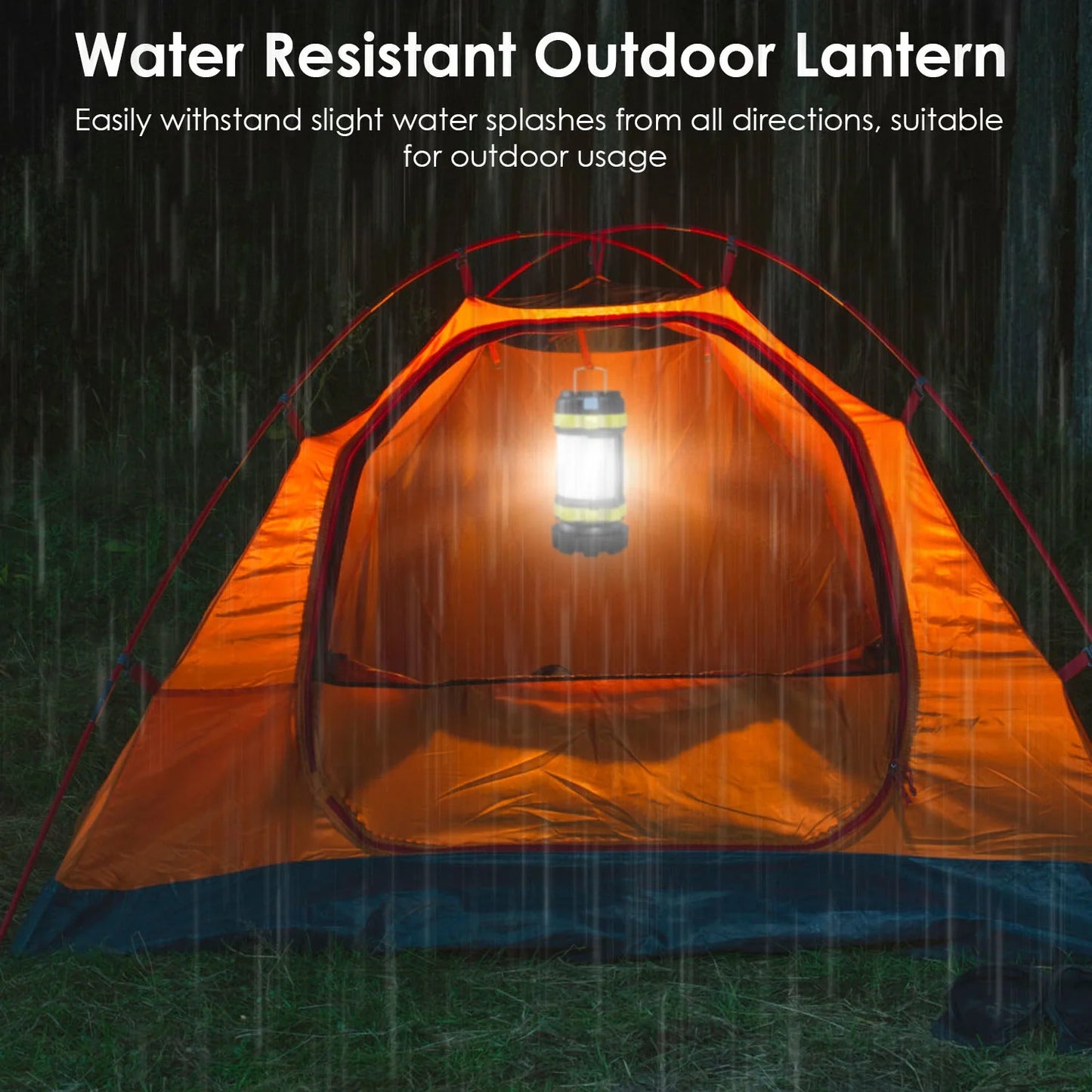 Outdoor Camping Lantern - Emergency Light 6 Lighting Modes Rechargeable Outdoor Activities Camping, Hiking, Lantern (2Pcs)