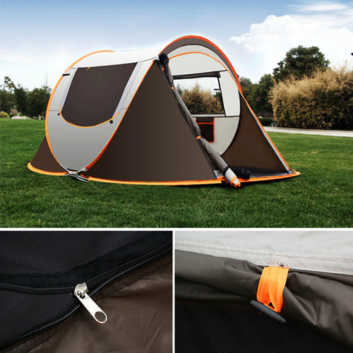 Pop Up Camping Tent - Waterproof Hiking Tents for 4 to 5 Persons - Large Tents Automatic Tarp Tent for Outdoor, Beach