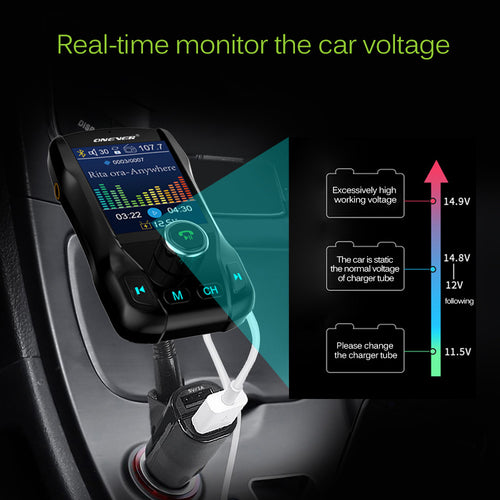 Handsfree Call Car Charger Bluetooth FM Radio Transmitter Audio Music Stereo Adapter USB for Phones V3.0 Car Accessories
