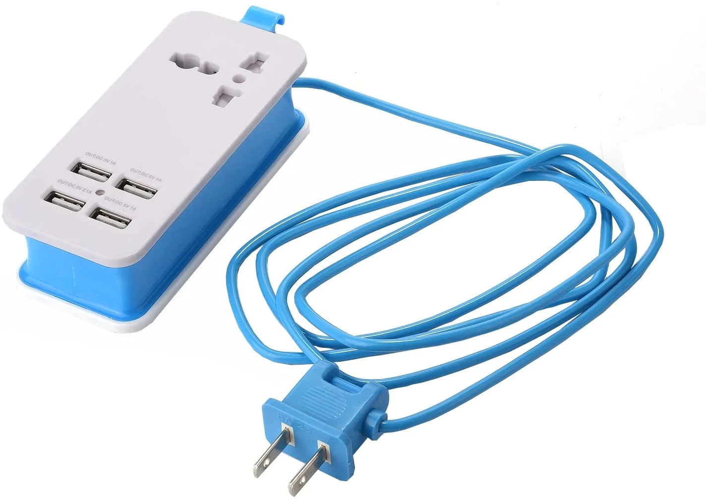 4 Port USB Charging Station - Universal Multi Phone Charger Station & Chargers for Multiple Devices, 5-foot Cord