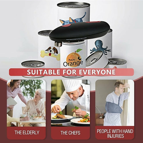 Electric Can Opener - Kitchen Gadgets Automatic Can Opener | Electric Jar Opener & Bottle Opener for Kitchen