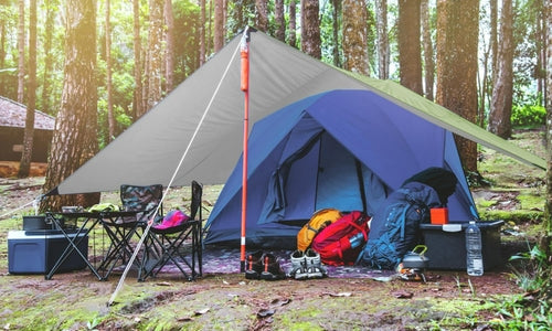 Camping Tarp Waterproof Rain Shelter - Camping Shade Canopy Hammock Tent - Large Heavy Duty Tent Tarp for Outdoor