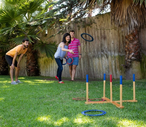 Giant Ring Toss Game - Large Wooden Ring Toss Game Outdoor Toys Giant Games Camping Lawn Yard Games for Adults and Family