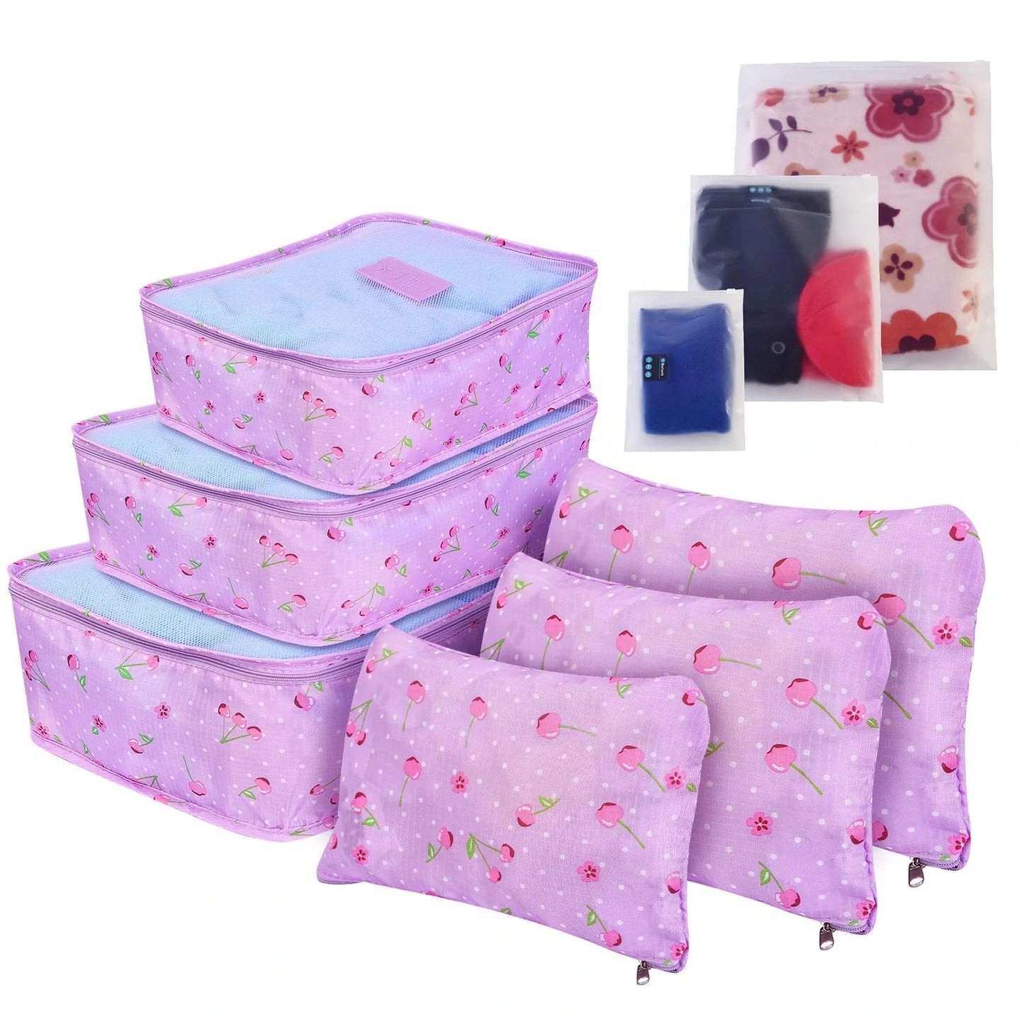 Clothes Storage Travel Bags Organizer for Luggage Packing Bags for Suitcases - Packing Cubes for Carry on Suitcase - 9 Pieces