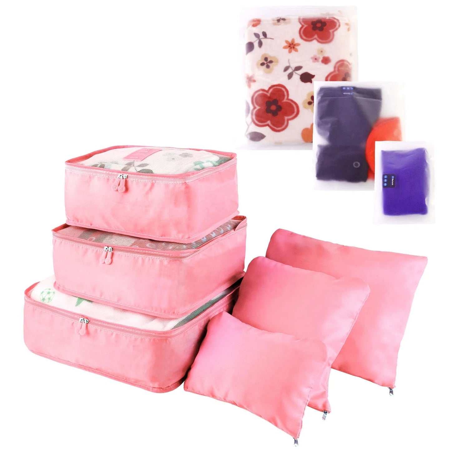 Clothes Storage Travel Bags Organizer for Luggage Packing Bags for Suitcases - Packing Cubes for Carry on Suitcase - 9 Pieces