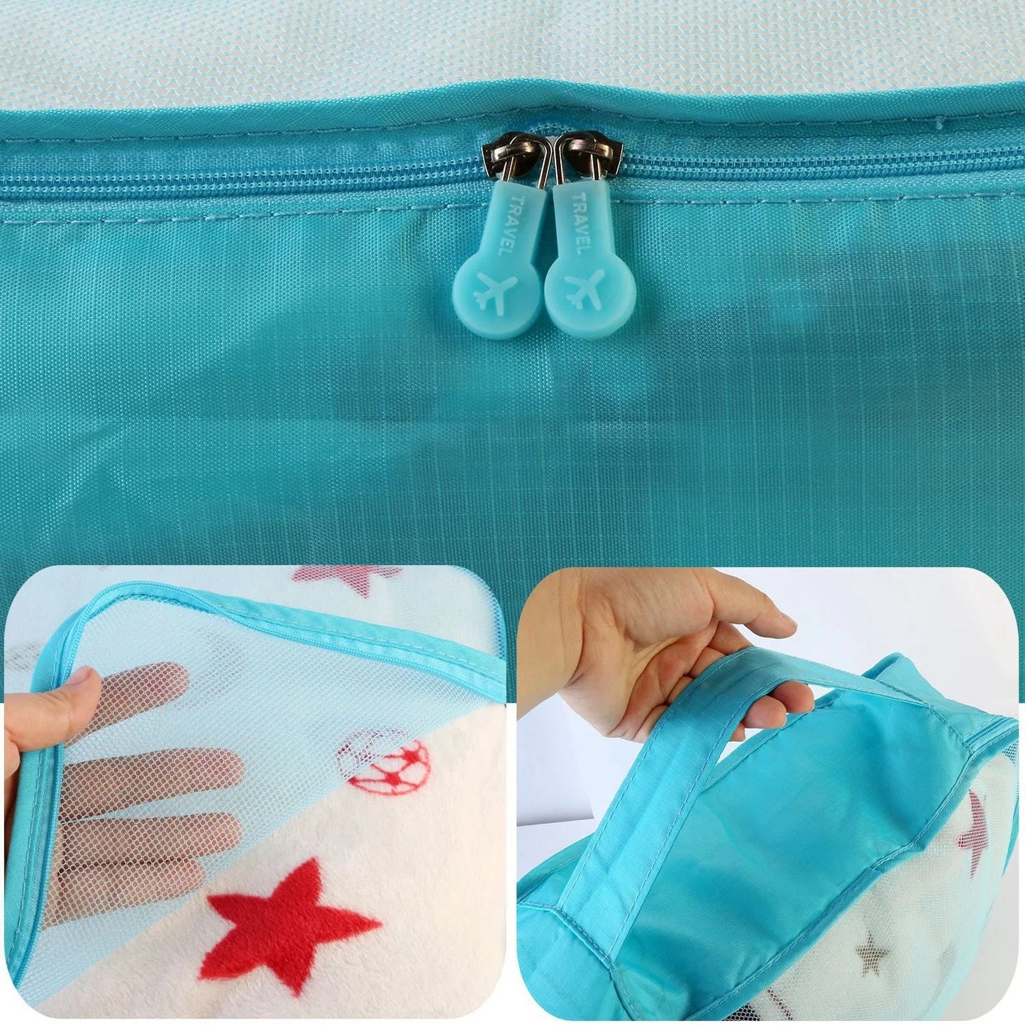 Clothes Storage Travel Bags Organizer for Luggage Packing Bags for Suitcases - Packing Cubes for Carry on Suitcase - 9 Pieces
