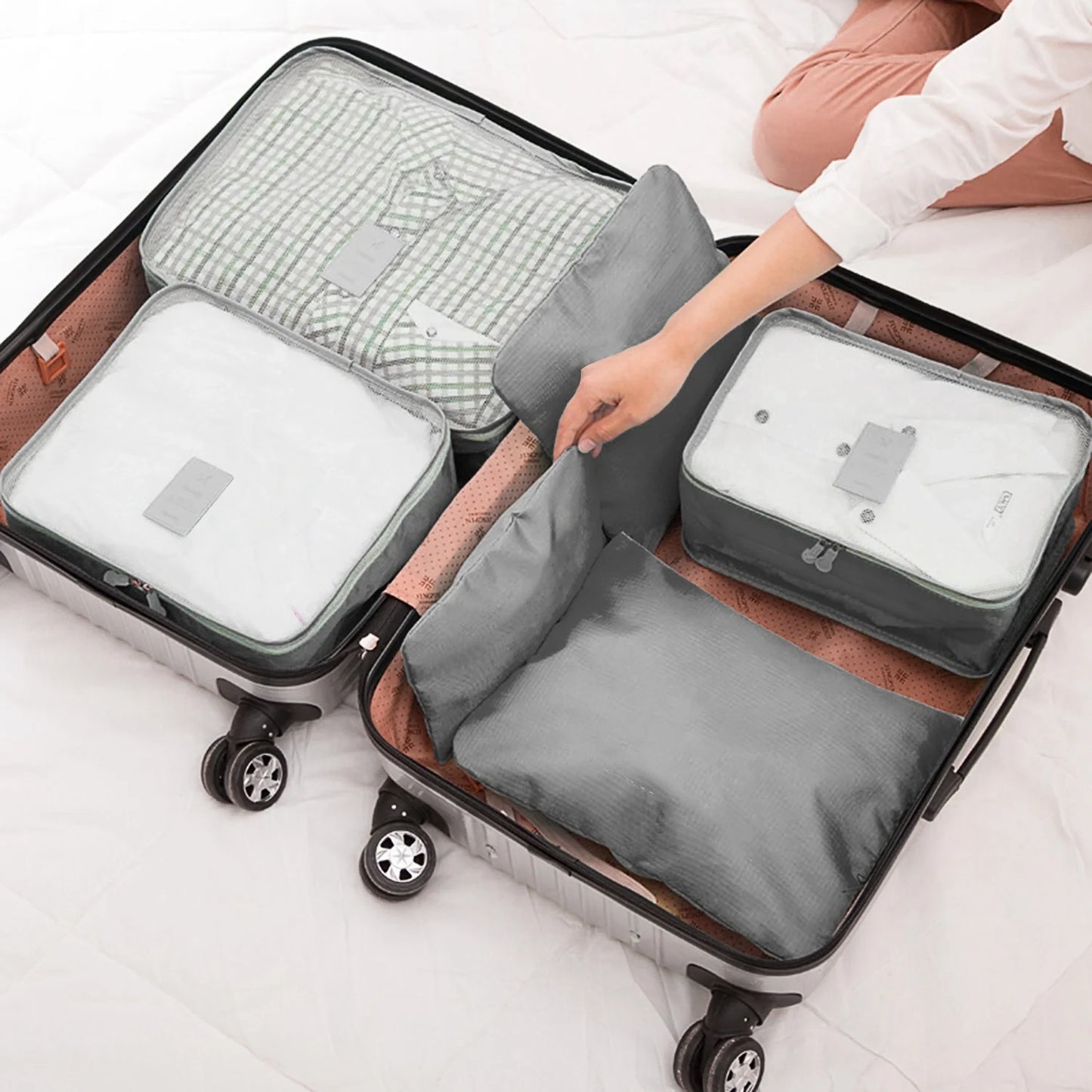 Clothes Storage Travel Bags Organizer for Luggage Packing Bags for Suitcases - Packing Cubes for Carry on Suitcase - 9 Pieces