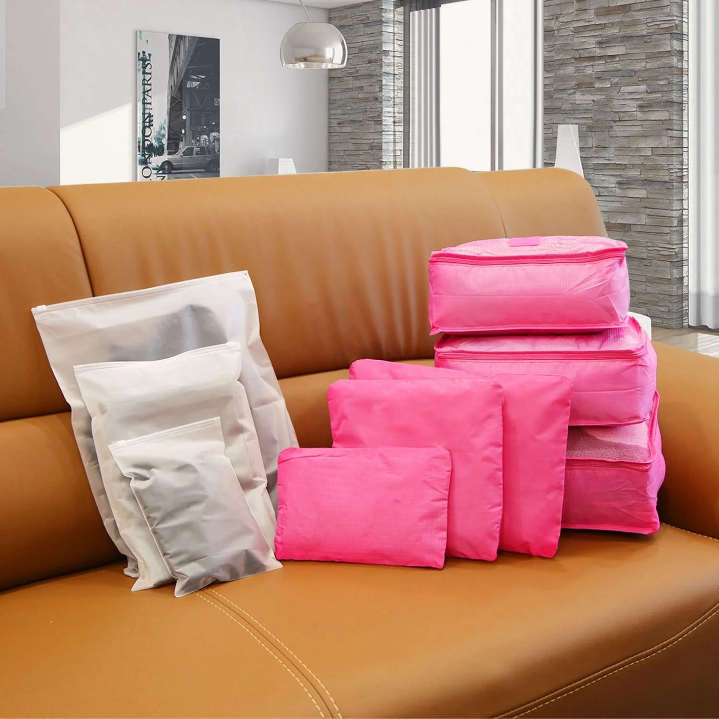 Clothes Storage Travel Bags Organizer for Luggage Packing Bags for Suitcases - Packing Cubes for Carry on Suitcase - 9 Pieces