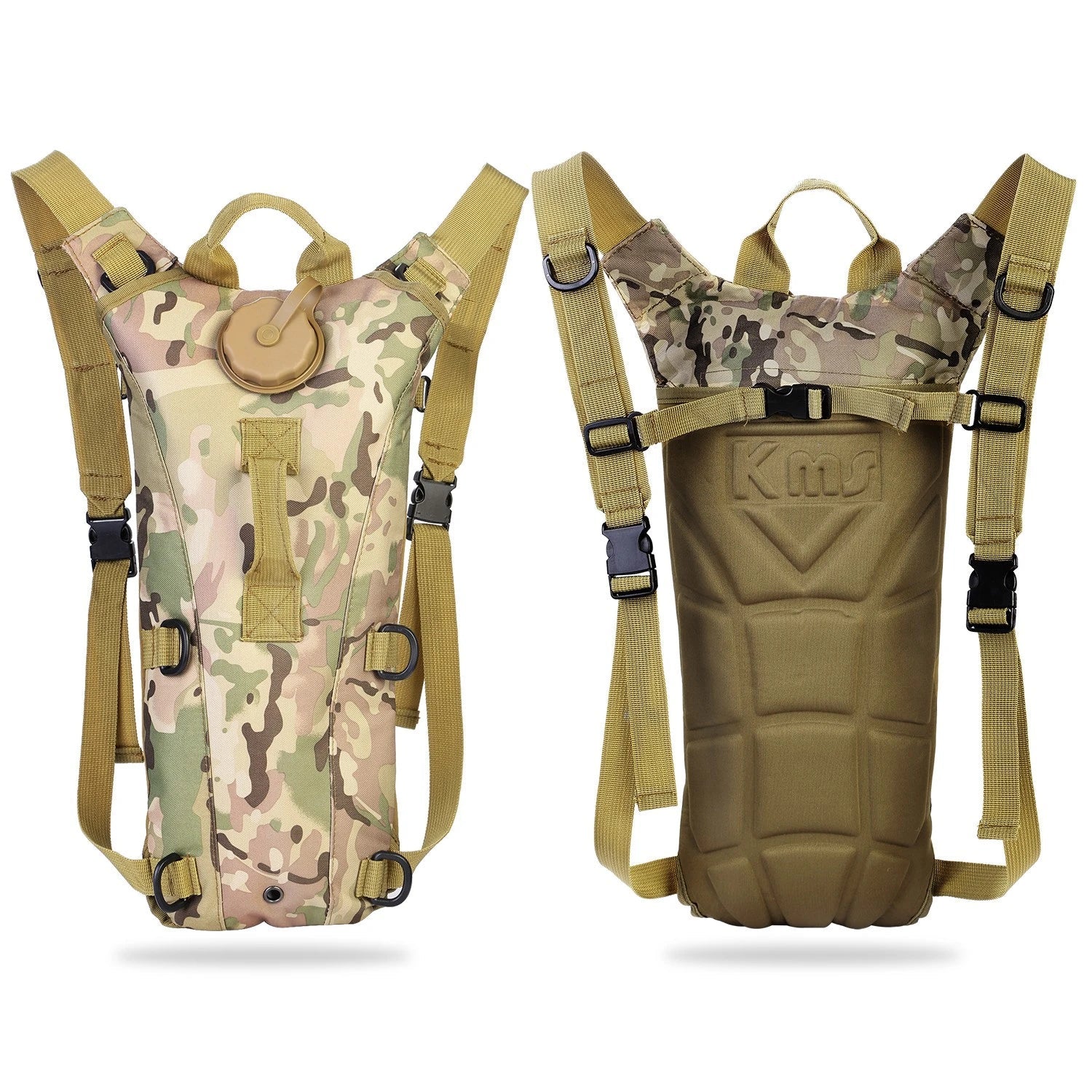 Tactical Hydration Backpack Water Pack Hydration Bladder Leak Proof 3L Water Bag for Camping Running Climbing Biking Hiking